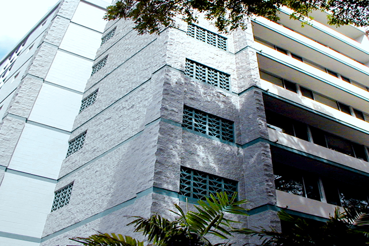 concrete masonry apartment building